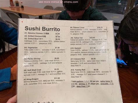 yummy sushi burrito|yummy sushi burrito menu.